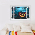 Myway 50 * 70 cm Stock populaire PVC Halloween 3d stéréo horreur fantôme château citrouille tête décorations murales stickers